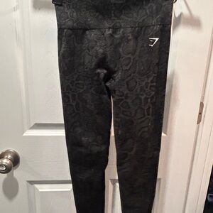Black Leopard gymshark Leggings